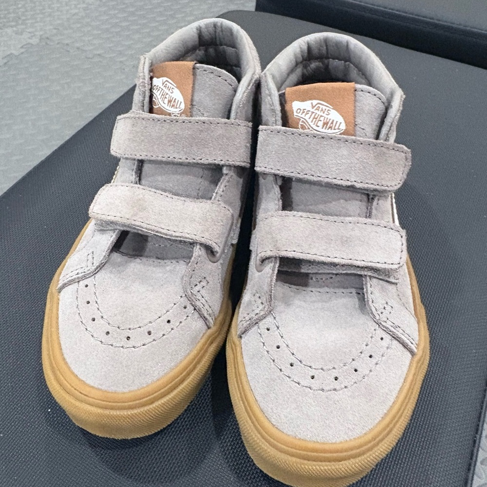 Vans Kids Light Gray High-Top Sneakers